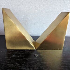 Restoration Hardware RH Teen Brass Geometric Bookends